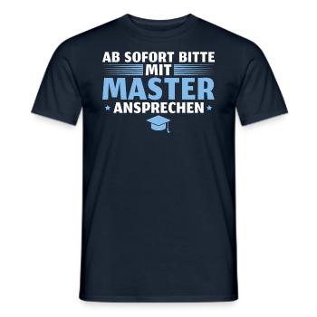 Masterprüfung bestanden Abschluss Master - Männer T-Shirt - Navy - Vorne - AI Model Male 178 light (178cm)