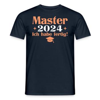 Masterprüfung Abschluss 2024 Master - Männer T-Shirt - Navy - Vorne - AI Model Male 178 light (178cm)