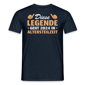 Altersteilzeit 2024 Legende Angehende Rente - Männer T-Shirt - Navy - Vorne - AI Model Male 178 light (178cm)