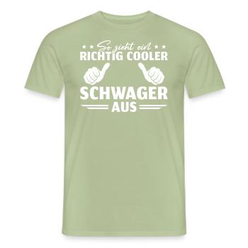 Richtig cooler Schwager Geschenk - Männer T-Shirt - Sage - Vorne - AI Model Male 178 light (178cm)
