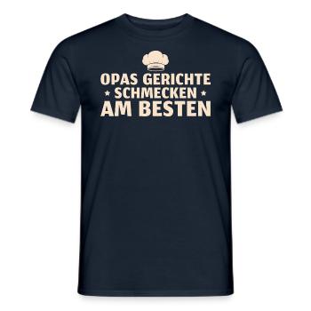 Opas Gerichte schmecken am besten Vatertag - Männer T-Shirt - Navy - Vorne - AI Model Male 178 light (178cm)
