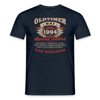 30th Birthday Man Classic Car May Vintage 1994 - Men's T-Shirt - navy - Front - AI Model Male 178 light (178cm)