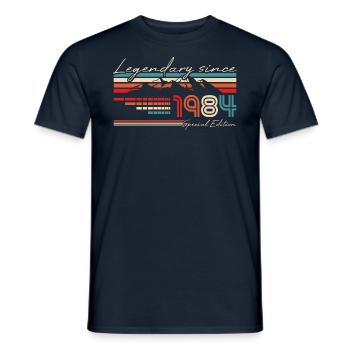 Berge Jahrgang 1984 Geburtstag Geschenk - Männer T-Shirt - Navy - Vorne - AI Model Male 178 light (178cm)