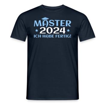 Master 2024 Bestandene Masterprüfung - Männer T-Shirt - Navy - Vorne - AI Model Male 178 light (178cm)