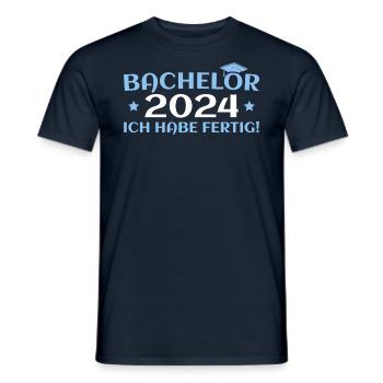 Bachelor 2024 Bestandene Bachelorprüfung - Männer T-Shirt - Navy - Vorne - AI Model Male 178 light (178cm)