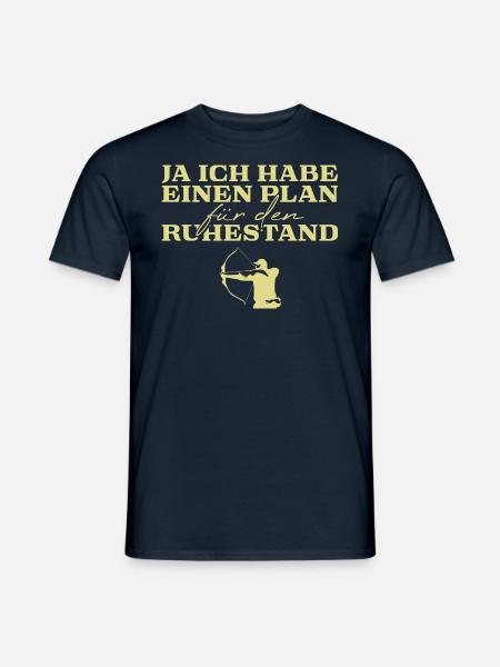 Rente Bogenschießen Ruhestand - Männer T-Shirt - Navy