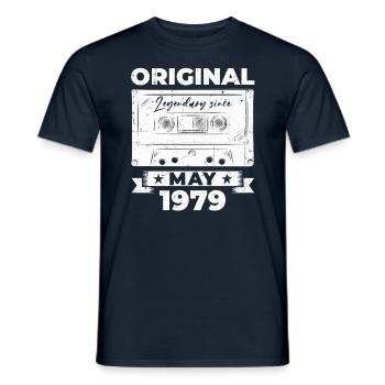 Mai 1979 Jahrgang 1979 Geburtstag 1979 Legende 79 - Männer T-Shirt - Navy - Vorne - AI Model Male 178 light (178cm)