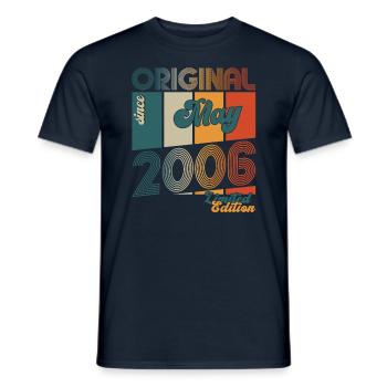 Original Mai 2006 Millésime 2006 Anniversaire 2006 - T-shirt homme - marine - Devant - AI Model Male 178 light (178cm)