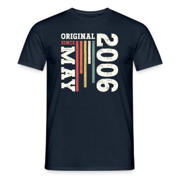Original Mai 2006 Millésime 2006 Anniversaire 2006 - T-shirt homme - marine - Devant - AI Model Male 178 light (178cm)