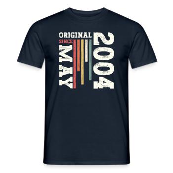 Original Mai 2004 Jahrgang 2004 Geburtstag 2004 - Männer T-Shirt - Navy - Vorne - AI Model Male 178 light (178cm)