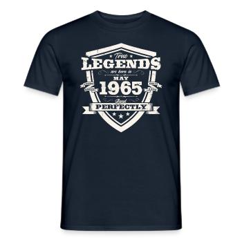 Légendes Mai 1965 Millésime 1965 Anniversaire 1965 - T-shirt homme - marine - Devant - AI Model Male 178 light (178cm)