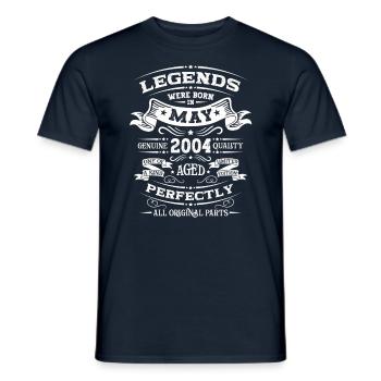 Legendär Mai 2004 Jahrgang 2004 Geburtstag 2004 - Männer T-Shirt - Navy - Vorne - AI Model Male 178 light (178cm)