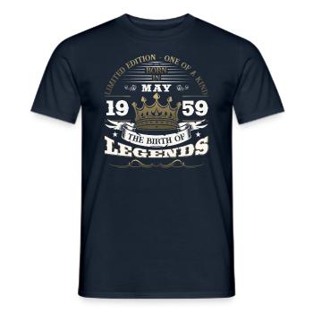 Original 1959 Jahrgang 1959 65. Geburtstag 1959 - Männer T-Shirt - Navy - Vorne - AI Model Male 178 light (178cm)