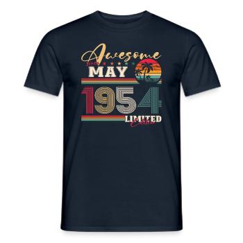Original 1954 Millésime 1954 70e anniversaire 1954 - T-shirt homme - marine - Devant - AI Model Male 178 light (178cm)