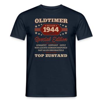 Oldtimer 1944 Jahrgang 1944 Geburtstag 1944 - Männer T-Shirt - Navy - Vorne - AI Model Male 178 light (178cm)