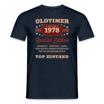 Vintage Man 1978 Vintage 1978 Birthday 1978 - Men's T-Shirt - navy - Front - AI Model Male 178 light (178cm)