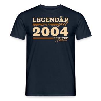 Vintage Natur Berge Jahrgang 2004 Geburtstag - Männer T-Shirt - Navy - Vorne - AI Model Male 178 light (178cm)