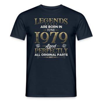 Legend June 1979 Vintage 1979 Birthday 1979 - Men's T-Shirt - navy - Front - AI Model Male 178 light (178cm)