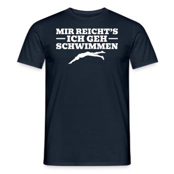 Schwimmen Humor Schwimmsport Schwimmer - Männer T-Shirt - Navy - Vorne - AI Model Male 178 light (178cm)