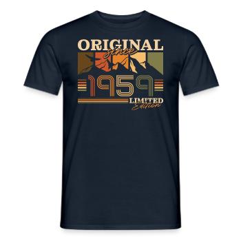 Berge Vintage Geburtstag Jahrgang 1959 - Männer T-Shirt - Navy - Vorne - AI Model Male 178 light (178cm)