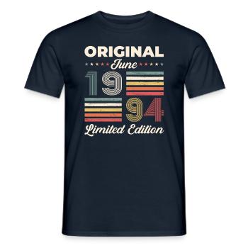 Original juin 1994 Né en 1994 30e anniversaire 94 - T-shirt homme - marine - Devant - AI Model Male 178 light (178cm)