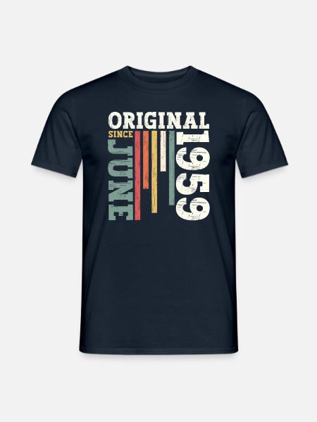 Original Juni 1959 Jahrgang 1959 Geburtstag 1959 - Männer T-Shirt - Navy