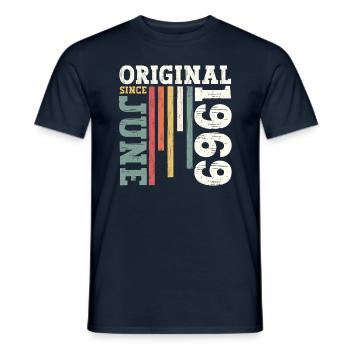 Original Juin 1969 Millésime 1969 Anniversaire 1969 - T-shirt homme - marine - Devant - AI Model Male 178 light (178cm)