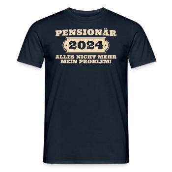 Pensionär 2024 Rentenalter Ruhestand Pension - Männer T-Shirt - Navy - Vorne - AI Model Male 178 light (178cm)