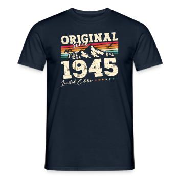 Original 1945 Vintage 1945 Birthday 1945 - Men's T-Shirt - navy - Front - AI Model Male 178 light (178cm)