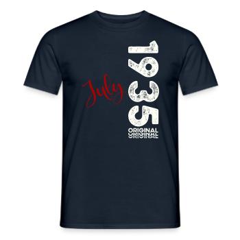 90 Anniversaire Homme Légende Juillet 1935 Millésime 1935 - T-shirt homme - marine - Devant - AI Model Male 178 light (178cm)