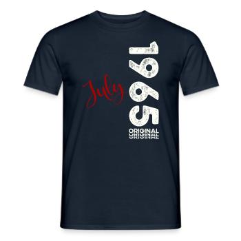 60ème anniversaire Original Juillet 1965 Millésime 1965 - T-shirt homme - marine - Devant - AI Model Male 178 light (178cm)