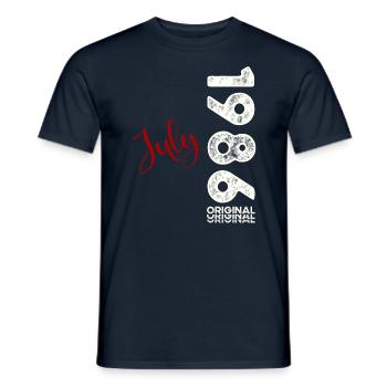 37ème Anniversaire Légendaire Juillet 1986 Millésime 1986 - T-shirt homme - marine - Devant - AI Model Male 178 light (178cm)