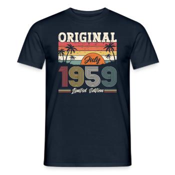 65th Birthday, Born 1959 ORIGINAL 1959 - Men's T-Shirt - navy - Front - AI Model Male 178 light (178cm)