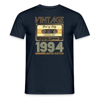 30. Geburtstag Kassette Juli 1994 Jahrgang 1994 - Männer T-Shirt - Navy - Vorne - AI Model Male 178 light (178cm)