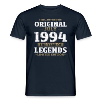 30th Birthday Original July 1994 Vintage 1994 - Men's T-Shirt - navy - Front - AI Model Male 178 light (178cm)