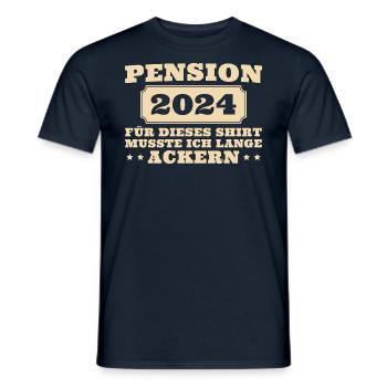 Pension 2024 Beamter im Ruhestand - Männer T-Shirt - Navy - Vorne - AI Model Male 178 light (178cm)