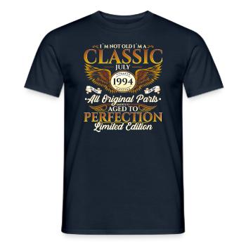 Classic July 1994 Vintage 1994 30th Birthday 94 - Men's T-Shirt - navy - Front - AI Model Male 178 light (178cm)