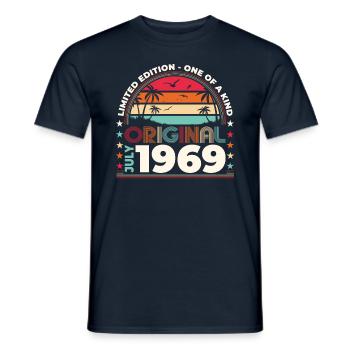 Original 1969 Vintage 1969 Birthday 1969 - Men's T-Shirt - navy - Front - AI Model Male 178 light (178cm)