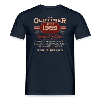 55. Geburtstag Oldtimer Juli 1969 Jahrgang 1969 - Männer T-Shirt - Navy - Vorne - AI Model Male 178 light (178cm)