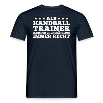 Handballtrainer Lustiger Spruch Trainer - Männer T-Shirt - Navy - Vorne - AI Model Male 178 light (178cm)