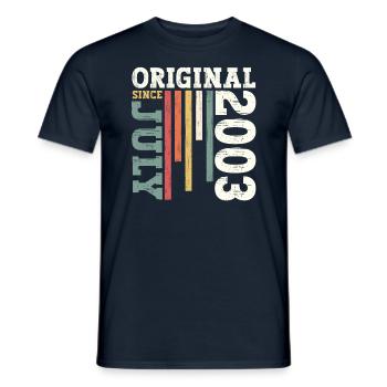 21ème Anniversaire Légende 2003 Millésime 2003 - T-shirt homme - marine - Devant - AI Model Male 178 light (178cm)
