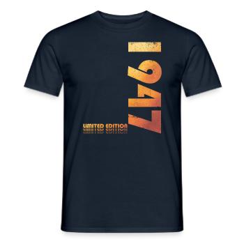 Original 1947 Vintage 1947 77th Birthday 47 - Men's T-Shirt - navy - Front - AI Model Male 178 light (178cm)
