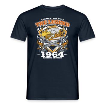 60. Geburtstag Original Jahrgang 1964 Handwerker - Männer T-Shirt - Navy - Vorne - AI Model Male 178 light (178cm)