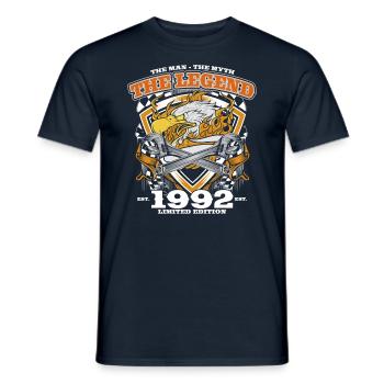 33ème Anniversaire Original Vintage 1992 Artisan - T-shirt homme - marine - Devant - AI Model Male 178 light (178cm)