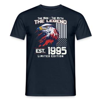 29. Geburtstag Baujahr 1995 Jahrgang 1995 Legende - Männer T-Shirt - Navy - Vorne - AI Model Male 178 light (178cm)