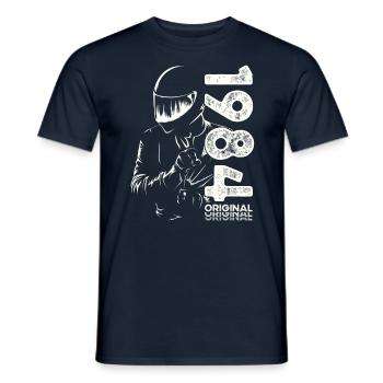 40. Geburtstag Jahrgang 1984 Motorradfahrer Biker - Männer T-Shirt - Navy - Vorne - AI Model Male 178 light (178cm)