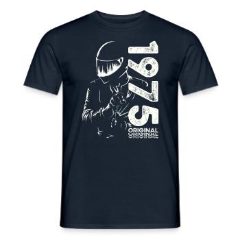 50ème Anniversaire Vintage 1975 Motard Motard - T-shirt homme - marine - Devant - AI Model Male 178 light (178cm)