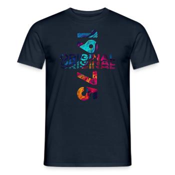 50ème Anniversaire Année 1975 Cru 1975 Original - T-shirt homme - marine - Devant - AI Model Male 178 light (178cm)