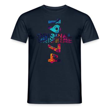 50ème Anniversaire Année 1974 Millésime 1974 Original - T-shirt homme - marine - Devant - AI Model Male 178 light (178cm)