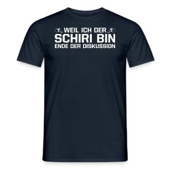 Schiri Ende der Diskussion Schiedsrichter - Männer T-Shirt - Navy - Vorne - AI Model Male 178 light (178cm)